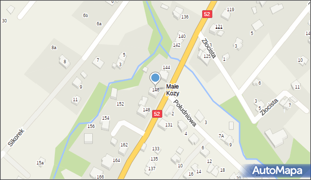 Kozy, Bielska, 146, mapa Kozy