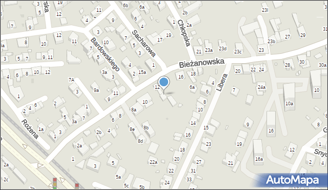 Kraków, Bieżanowska, 12a, mapa Krakowa