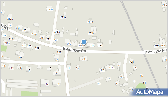 Kraków, Bieżanowska, 234, mapa Krakowa