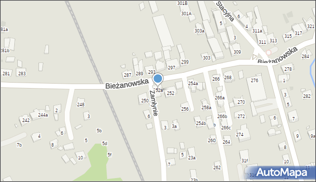 Kraków, Bieżanowska, 252a, mapa Krakowa