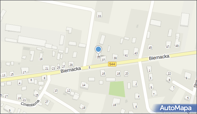 Krasnosielc, Biernacka, 35, mapa Krasnosielc