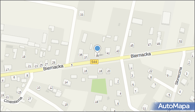 Krasnosielc, Biernacka, 39, mapa Krasnosielc