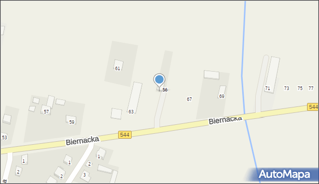 Krasnosielc, Biernacka, 65, mapa Krasnosielc