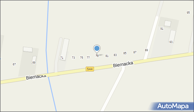 Krasnosielc, Biernacka, 79, mapa Krasnosielc