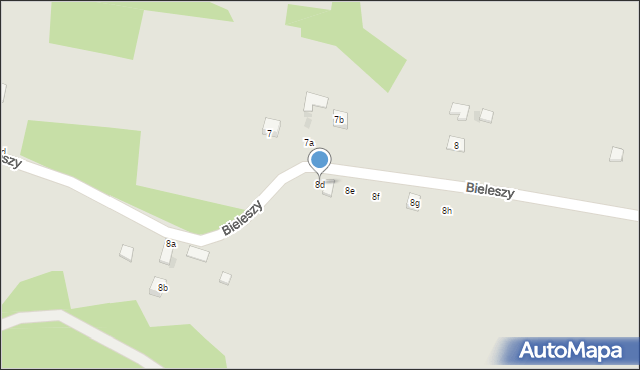 Krasnystaw, Bieleszy Jana, 8d, mapa Krasnystaw