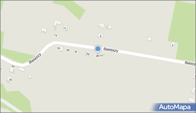 Krasnystaw, Bieleszy Jana, 8h, mapa Krasnystaw