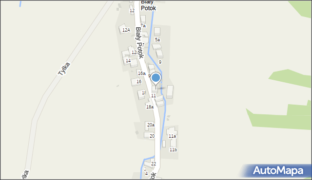 Krościenko nad Dunajcem, Biały Potok, 9b, mapa Krościenko nad Dunajcem