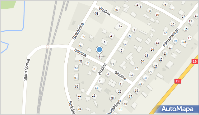 Kuźnica, Bilmina Stanisława, mjr., 1, mapa Kuźnica