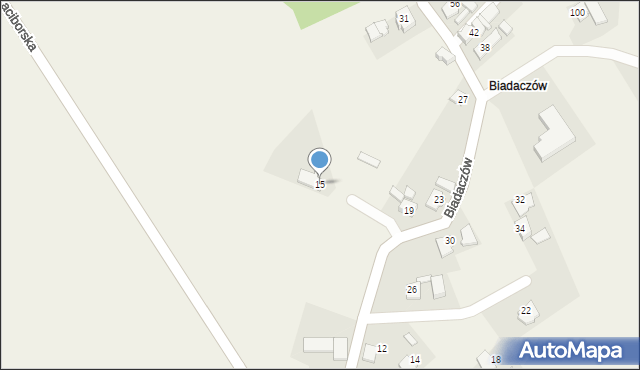 Landzmierz, Biadaczów, 15, mapa Landzmierz