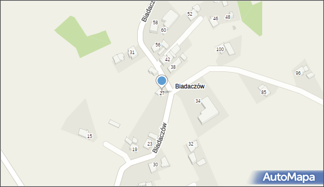 Landzmierz, Biadaczów, 27, mapa Landzmierz