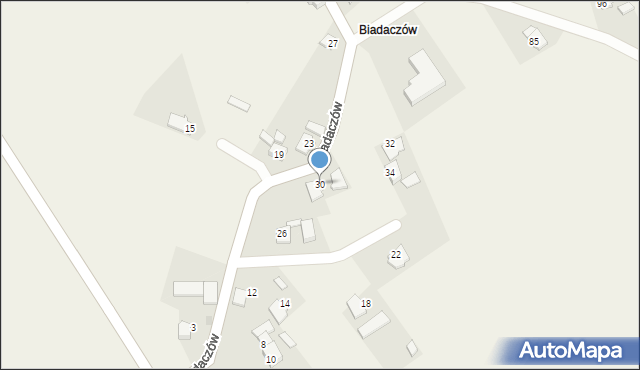 Landzmierz, Biadaczów, 30, mapa Landzmierz