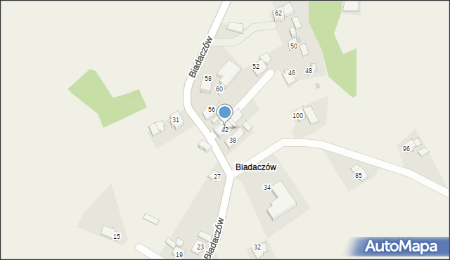 Landzmierz, Biadaczów, 42, mapa Landzmierz