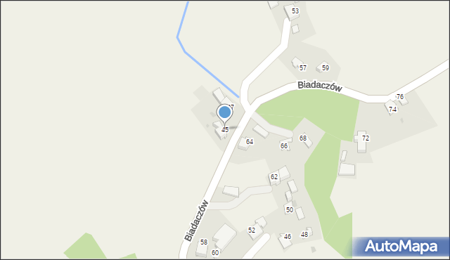 Landzmierz, Biadaczów, 45, mapa Landzmierz