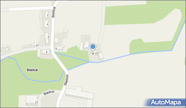 Lasocin, Bielice, 8, mapa Lasocin