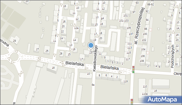 Legnica, Bielańska, 13, mapa Legnicy