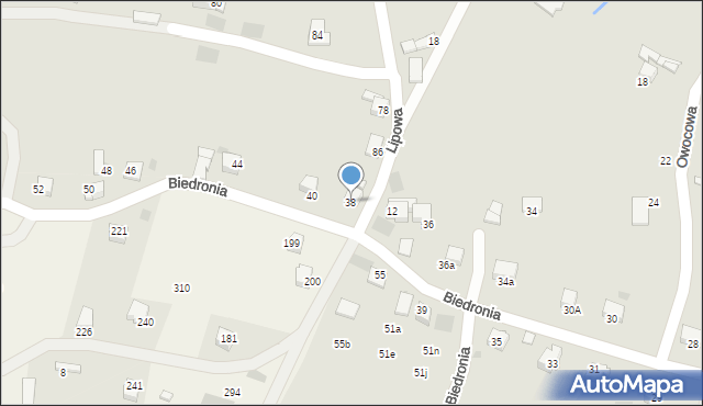 Limanowa, Biedronia Jana, 38, mapa Limanowa