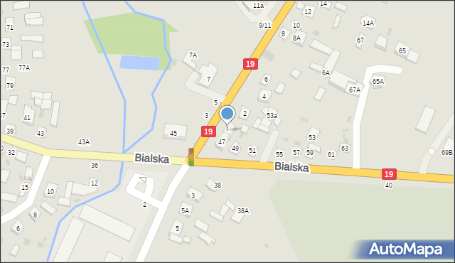 Łosice, Białostocka, 2B, mapa Łosice