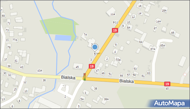 Łosice, Białostocka, 5, mapa Łosice