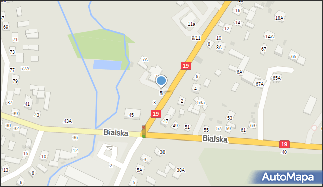 Łosice, Białostocka, 5, mapa Łosice