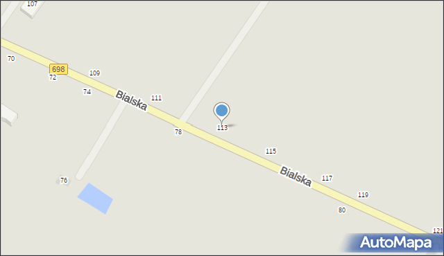 Łosice, Bialska, 113, mapa Łosice