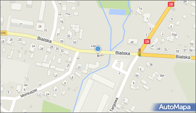 Łosice, Bialska, 36, mapa Łosice