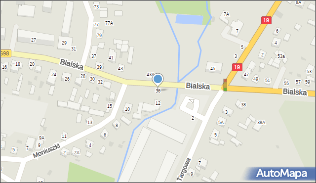 Łosice, Bialska, 36, mapa Łosice