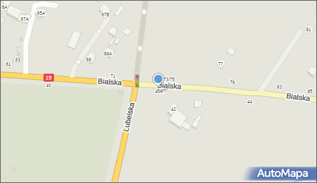 Łosice, Bialska, 40A, mapa Łosice