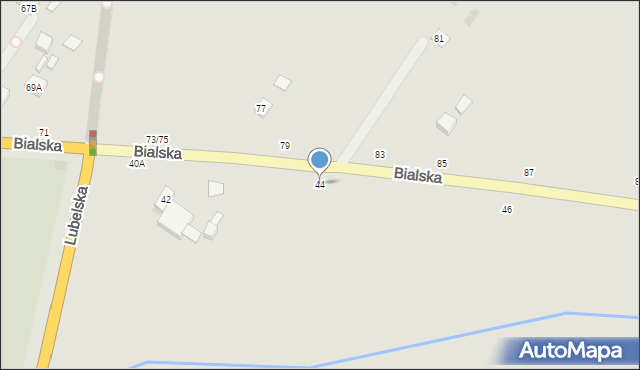 Łosice, Bialska, 44, mapa Łosice