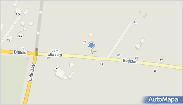 Łosice, Bialska, 79, mapa Łosice