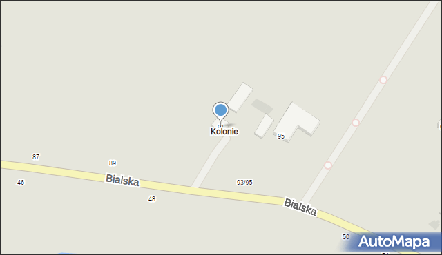 Łosice, Bialska, 91, mapa Łosice