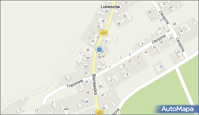 Lubieszów, Bierawska, 41, mapa Lubieszów