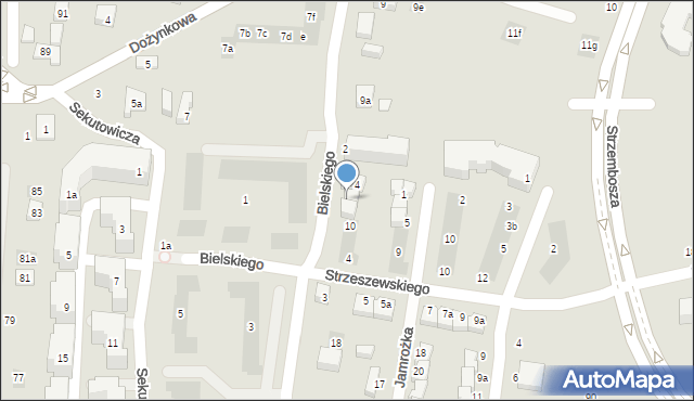 Lublin, Bielskiego Konrada, 6, mapa Lublina