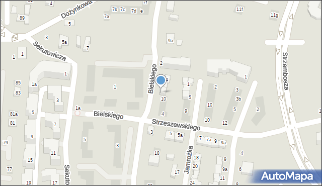 Lublin, Bielskiego Konrada, 8, mapa Lublina