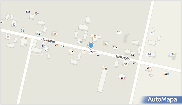 Lublin, Biskupie, 47a, mapa Lublina