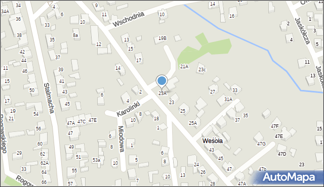 Lubliniec, Biała Kolonia, 23A, mapa Lubliniec