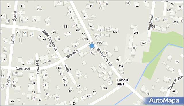 Lubliniec, Biała Kolonia, 52, mapa Lubliniec