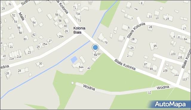 Lubliniec, Biała Kolonia, 64, mapa Lubliniec