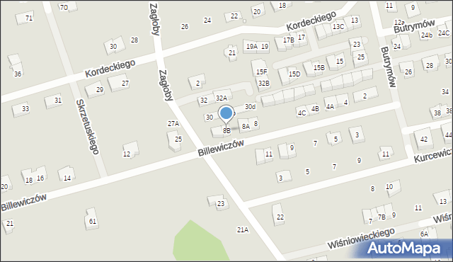 Marki, Billewiczów, 8B, mapa Marki