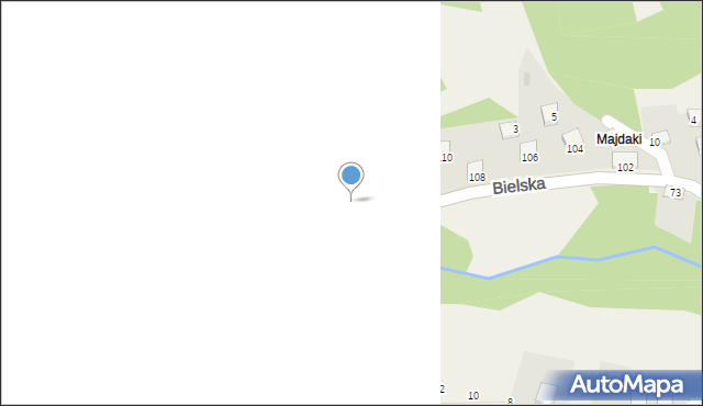 Międzybrodzie Bialskie, Bielska, 116, mapa Międzybrodzie Bialskie