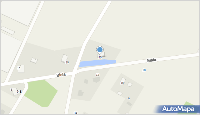 Mokre, Biała, 40, mapa Mokre