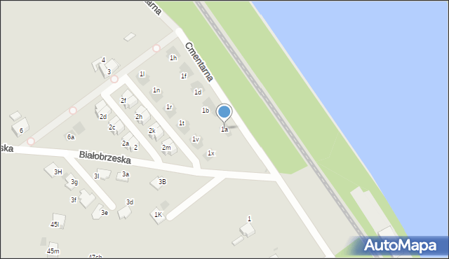 Mysłowice, Białobrzeska, 1a, mapa Mysłowice