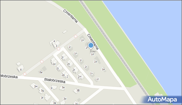 Mysłowice, Białobrzeska, 1e, mapa Mysłowice