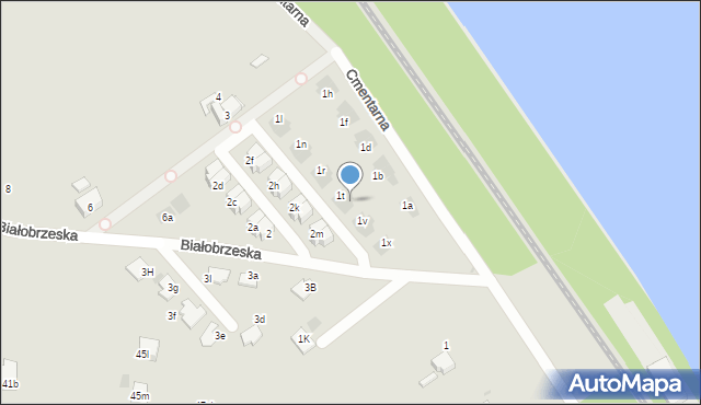 Mysłowice, Białobrzeska, 1u, mapa Mysłowice