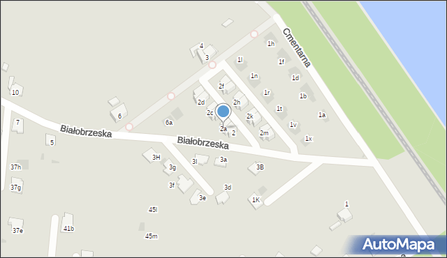 Mysłowice, Białobrzeska, 2a, mapa Mysłowice