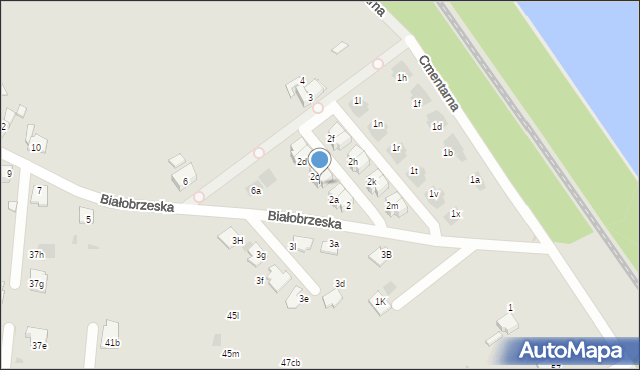 Mysłowice, Białobrzeska, 2b, mapa Mysłowice