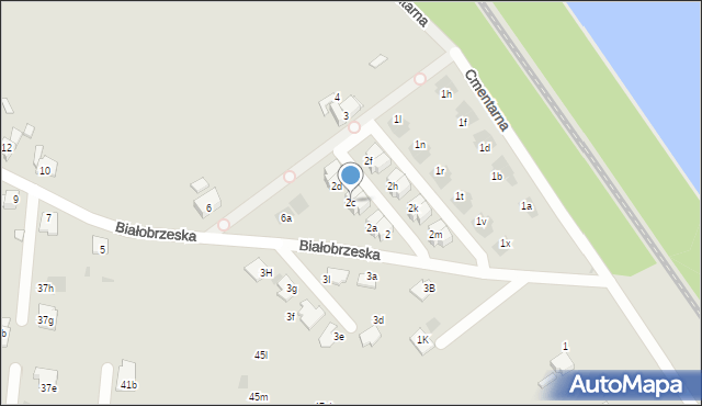 Mysłowice, Białobrzeska, 2c, mapa Mysłowice