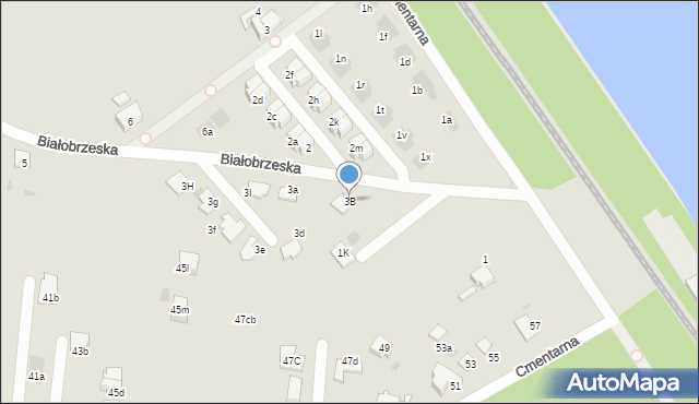 Mysłowice, Białobrzeska, 3B, mapa Mysłowice