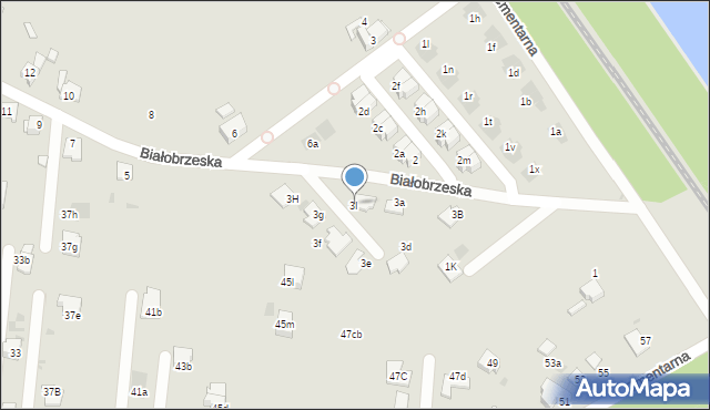 Mysłowice, Białobrzeska, 3I, mapa Mysłowice