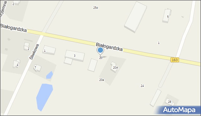 Niekanin, Białogardzka, 20, mapa Niekanin