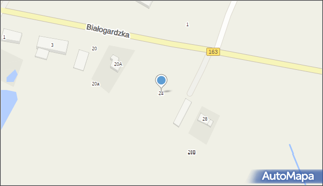 Niekanin, Białogardzka, 24, mapa Niekanin